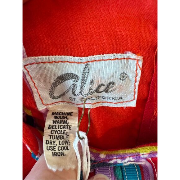 Vintage Alice Of California 1960s Red Striped Dress Size S/M - Picture 2 of 9